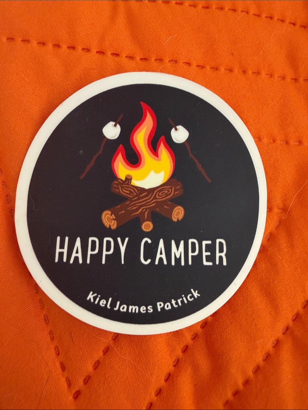 Kiel James Patrick Happy Camper Sticker
